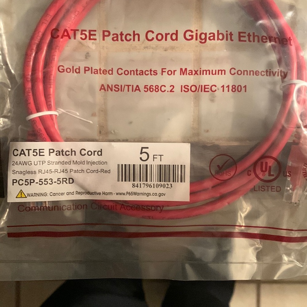 Ethernet cable cat5E